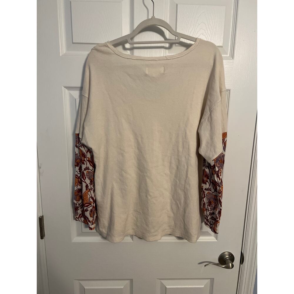 Anthropologie By Anthropologie Annette Cotton Thermal Top – Size Medium - Picture 5 of 5
